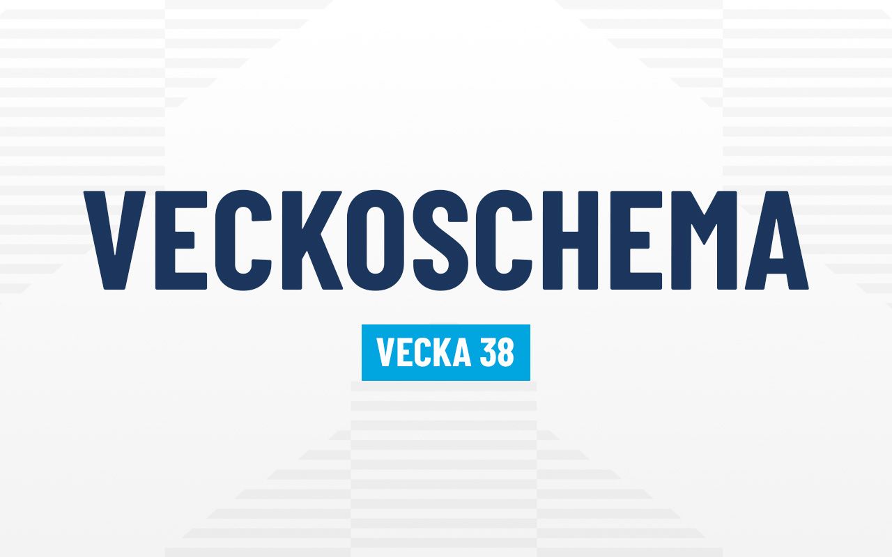 VECKOSCHEMA FÖR VÅRA REPRESENTATIONS- OCH AKADEMILAG V.38