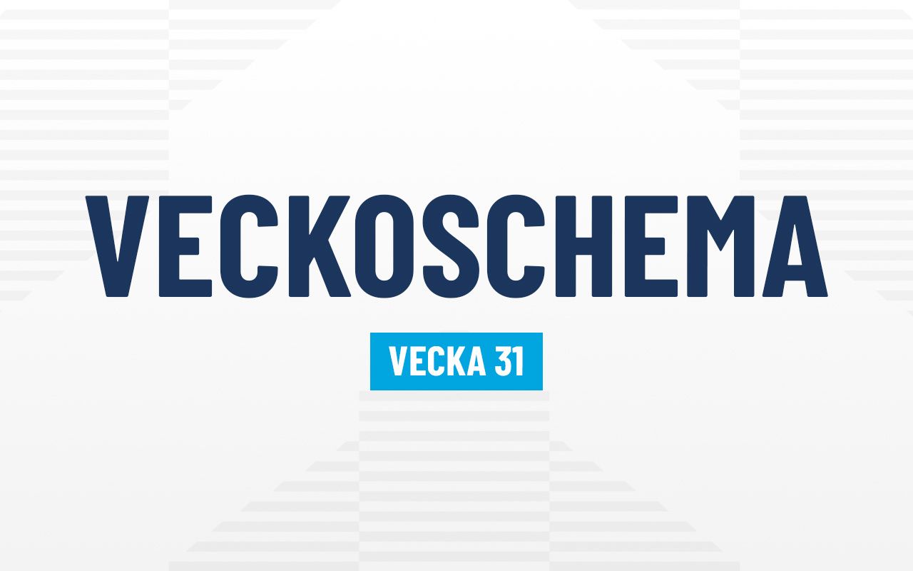VECKOSCHEMA FÖR VÅRA REPRESENTATIONS- OCH AKADEMILAG V.31